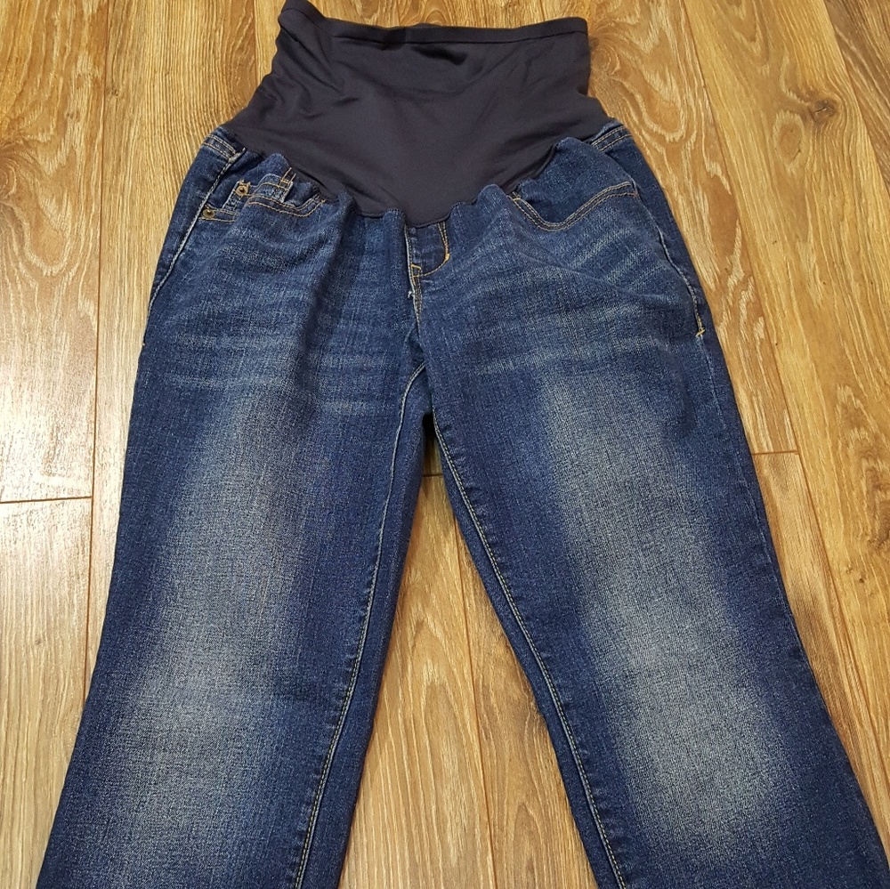 Old Navy DENIM Blue Stretch Maternity Jeans S6